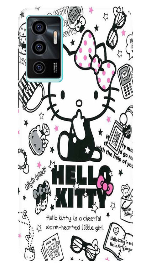 Hello Kitty Mobile Back Case for Vivo V23E 5G (Design - 320)