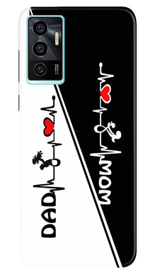Love Mom Dad Mobile Back Case for Vivo V23E 5G (Design - 344)