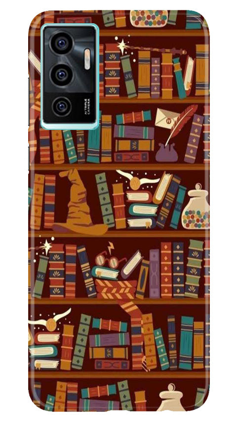 Book Shelf Mobile Back Case for Vivo V23E 5G (Design - 348)