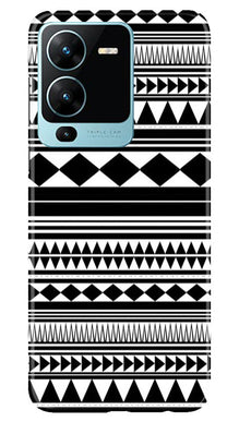 Black white Pattern Mobile Back Case for Vivo V25 Pro 5G (Design - 5)
