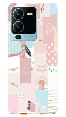 Shinny Blue Background Mobile Back Case for Vivo V25 Pro 5G (Design - 32)