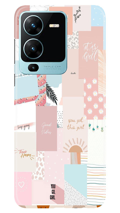 Shinny Blue Background Case for Vivo V25 Pro 5G