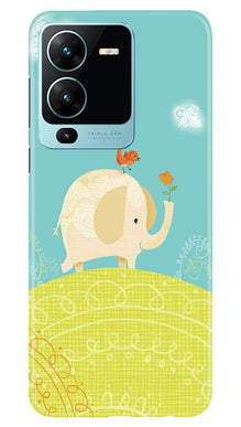 Elephant Painting Mobile Back Case for Vivo V25 Pro 5G (Design - 46)