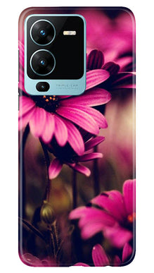Purple Daisy Mobile Back Case for Vivo V25 Pro 5G (Design - 65)
