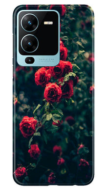 Red Rose Mobile Back Case for Vivo V25 Pro 5G (Design - 66)