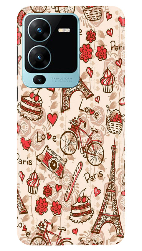 Love Paris Case for Vivo V25 Pro 5G  (Design - 103)