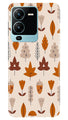 Leaf Pattern Art Case for Vivo V25 Pro 5G  (Design - 132)