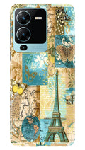 Travel Eiffel Tower Case for Vivo V25 Pro 5G (Design No. 175)