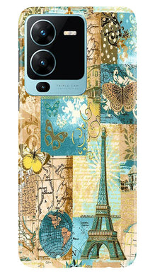 Travel Eiffel Tower Mobile Back Case for Vivo V25 Pro 5G (Design - 175)