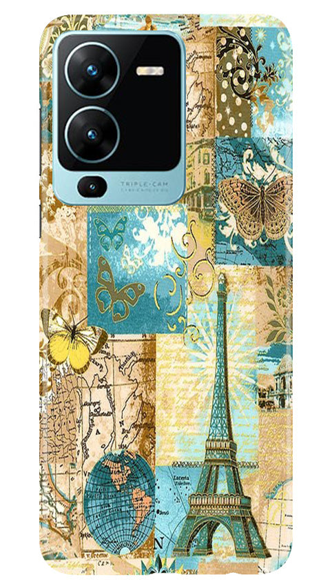 Travel Eiffel Tower Case for Vivo V25 Pro 5G (Design No. 175)