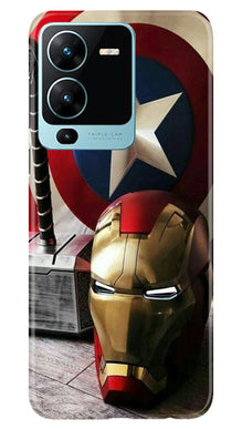 Captain America Shield Mobile Back Case for Vivo V25 Pro 5G (Design - 222)