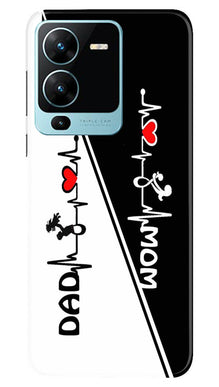 Love Mom Dad Mobile Back Case for Vivo V25 Pro 5G (Design - 344)
