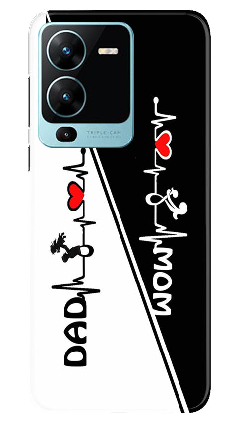 Love Mom Dad Mobile Back Case for Vivo V25 Pro 5G (Design - 344)
