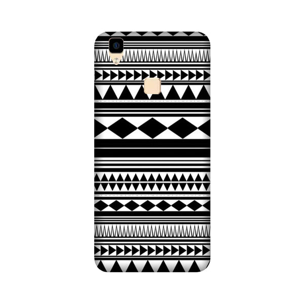 Black white Pattern Case for Vivo V3