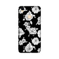 White flowers Black Background Case for Vivo V3 Max