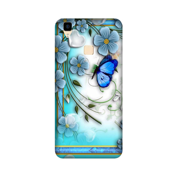 Blue Butterfly Case for Vivo V3