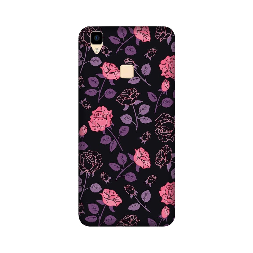 Rose Black Background Case for Vivo V3 Max