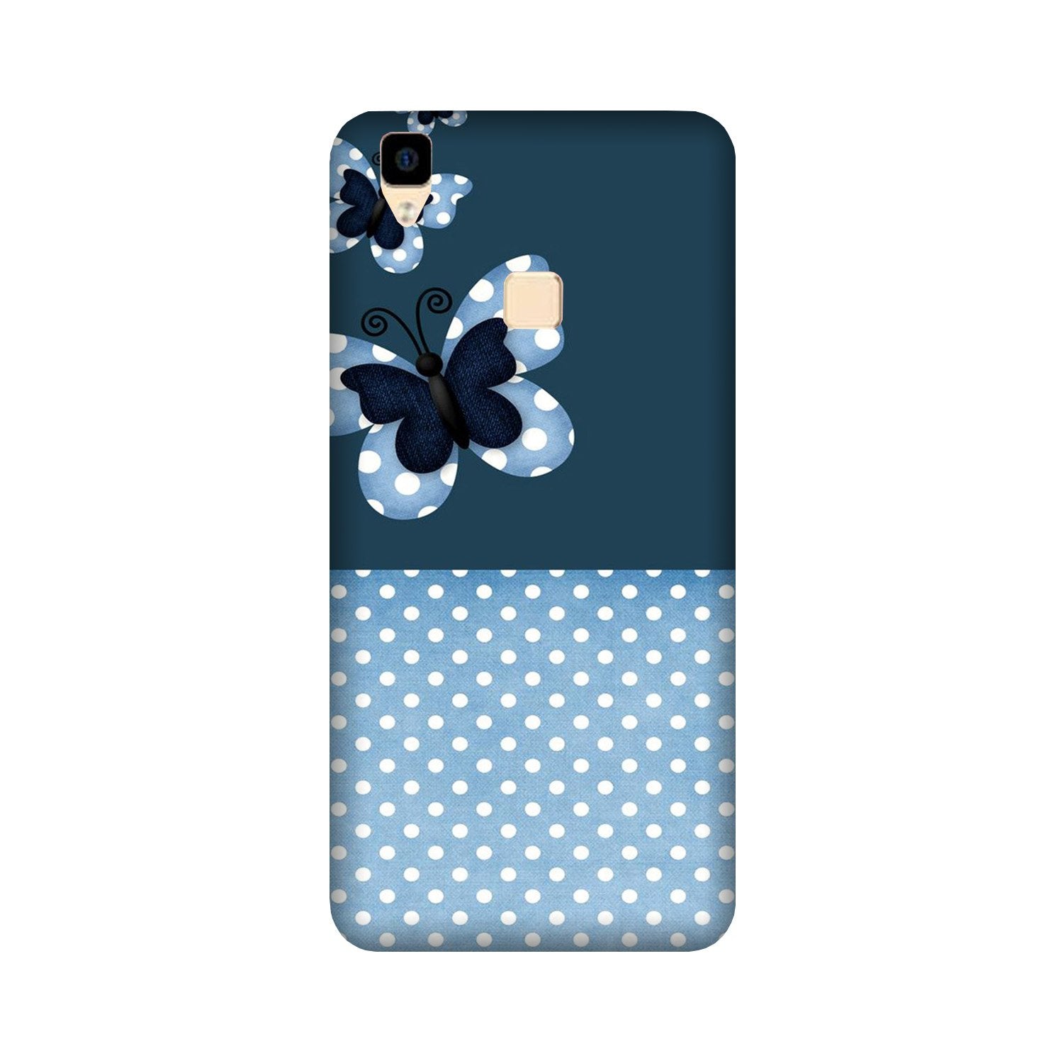 White dots Butterfly Case for Vivo V3 Max