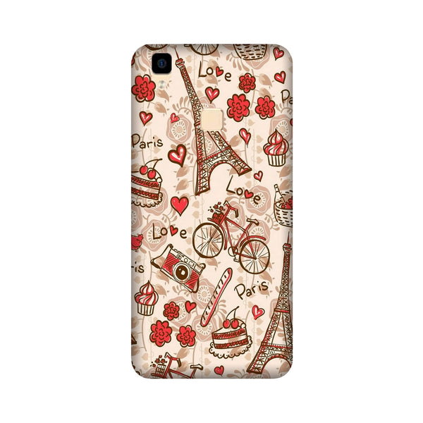 Love Paris Case for Vivo V3  (Design - 103)