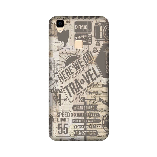 Travel Case for Vivo V3  (Design - 104)