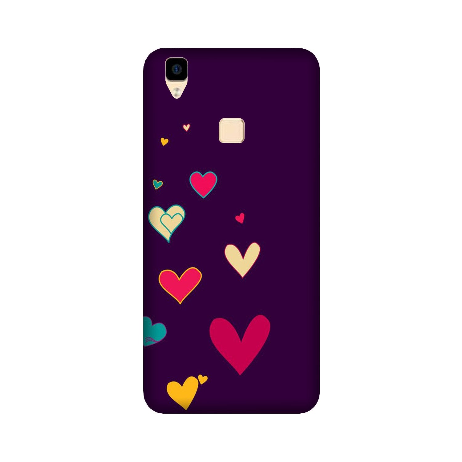 Purple Background Case for Vivo V3  (Design - 107)
