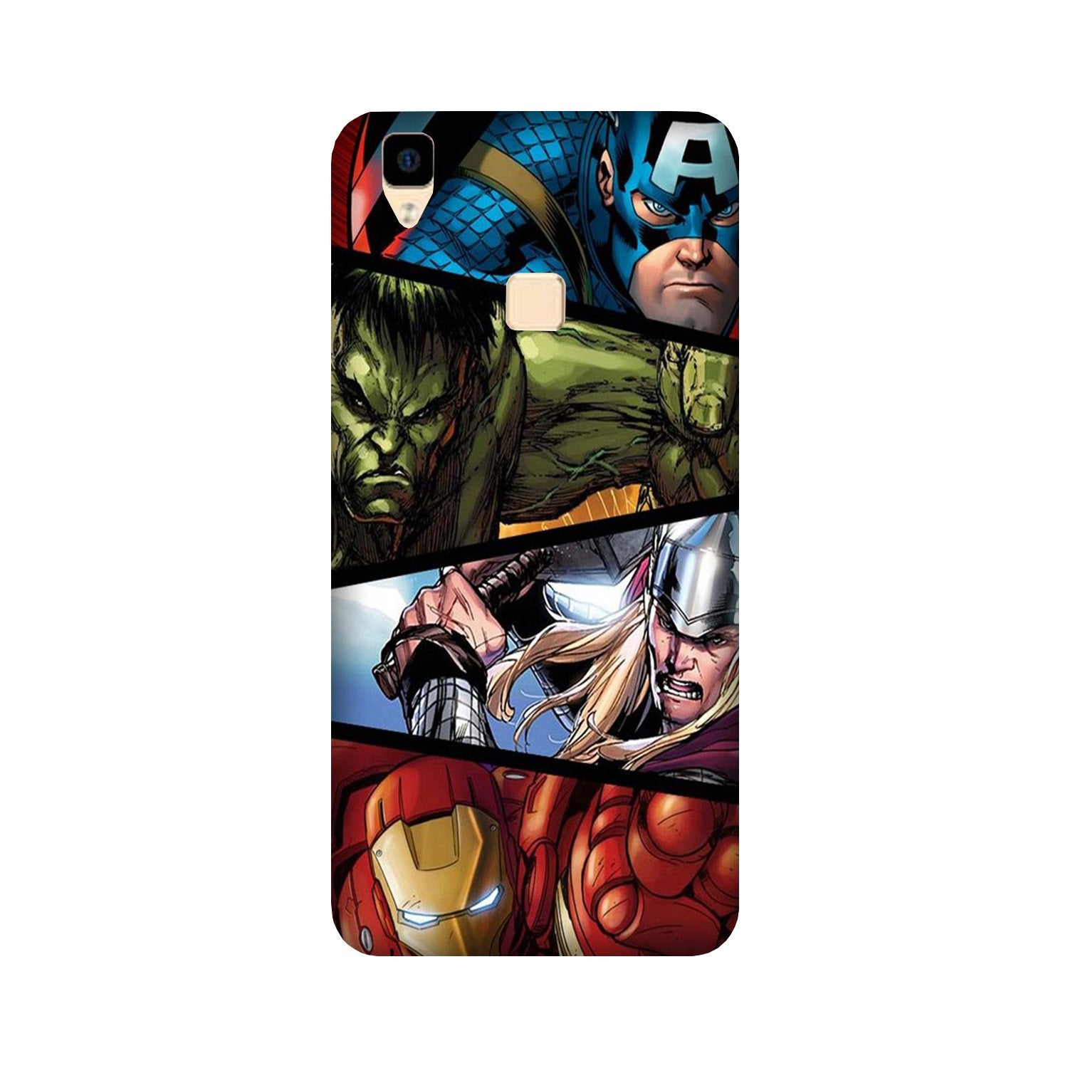 Avengers Superhero Case for Vivo V3 Max  (Design - 124)