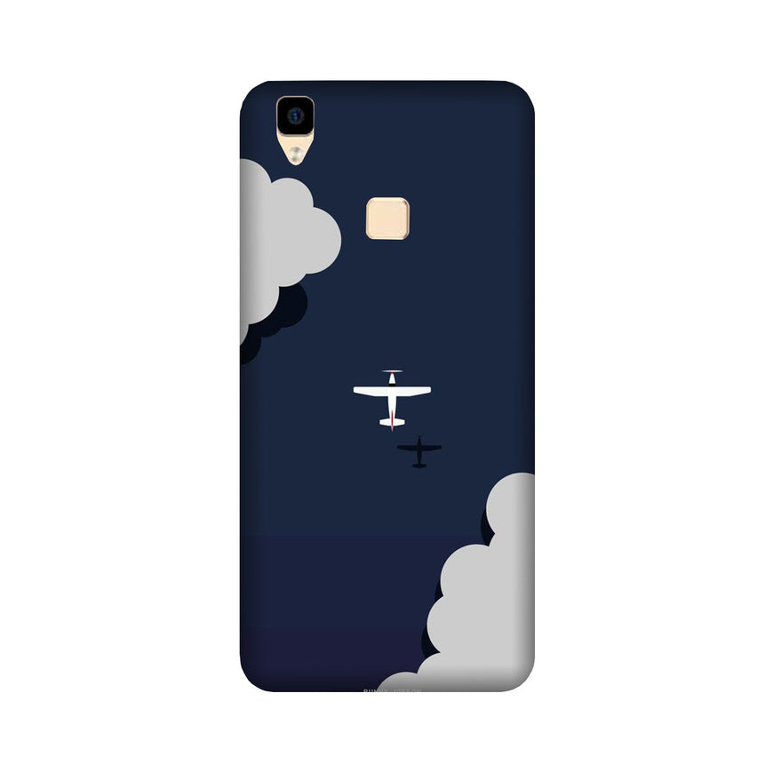 Clouds Plane Case for Vivo V3 (Design - 196)