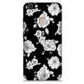 White flowers Black Background Case for Vivo V7