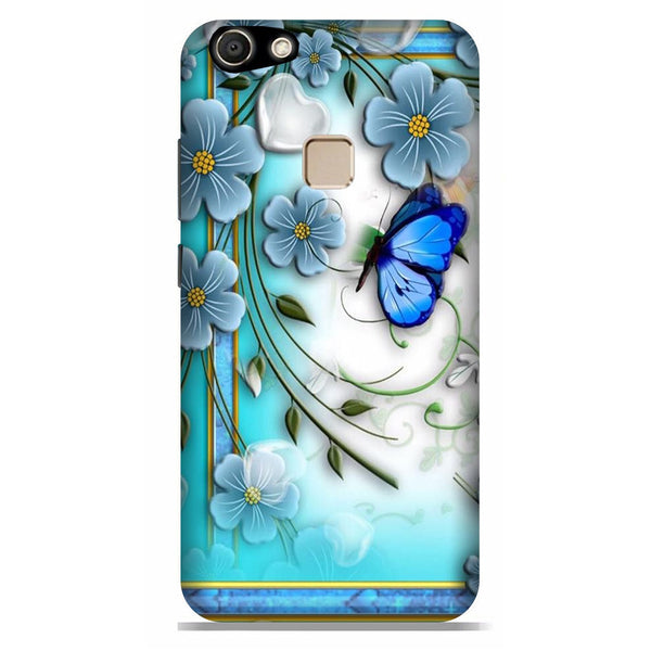 Blue Butterfly Case for Vivo V7 Plus