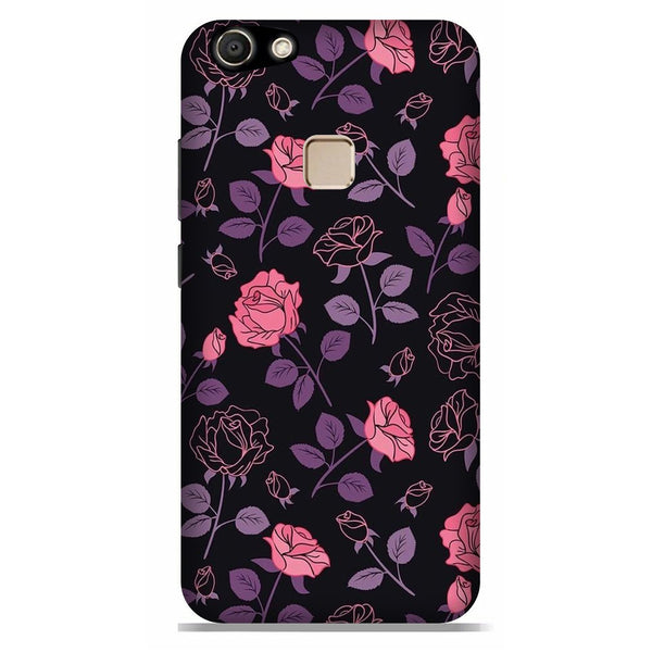 Rose Black Background Case for Vivo V7 Plus