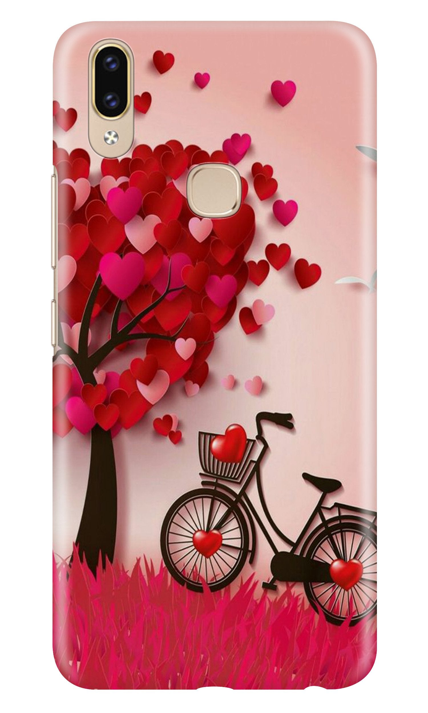 Red Heart Cycle Case for Vivo Y83 Pro (Design No. 222)