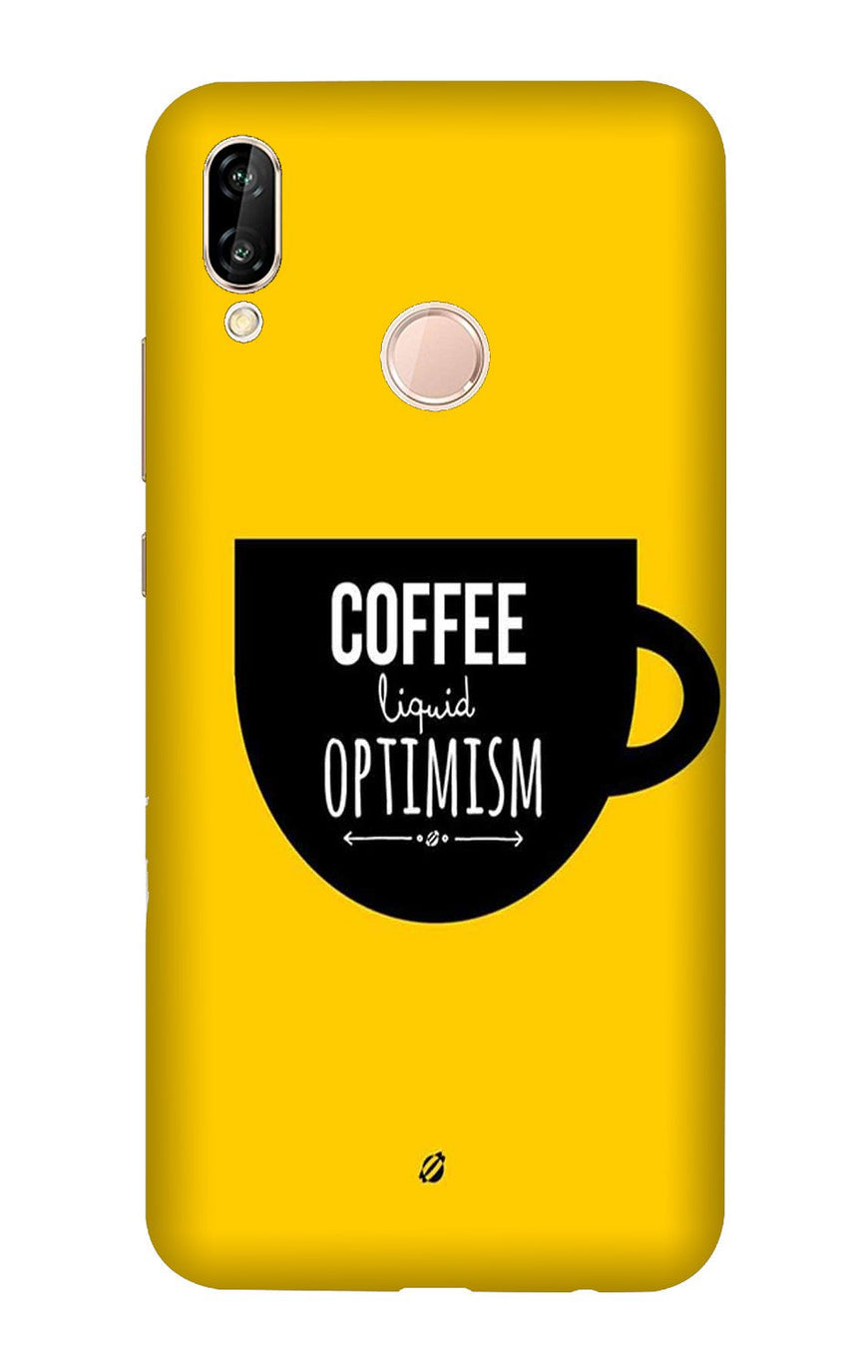 Coffee Optimism Mobile Back Case for Infinix Hot 7 Pro (Design - 353)
