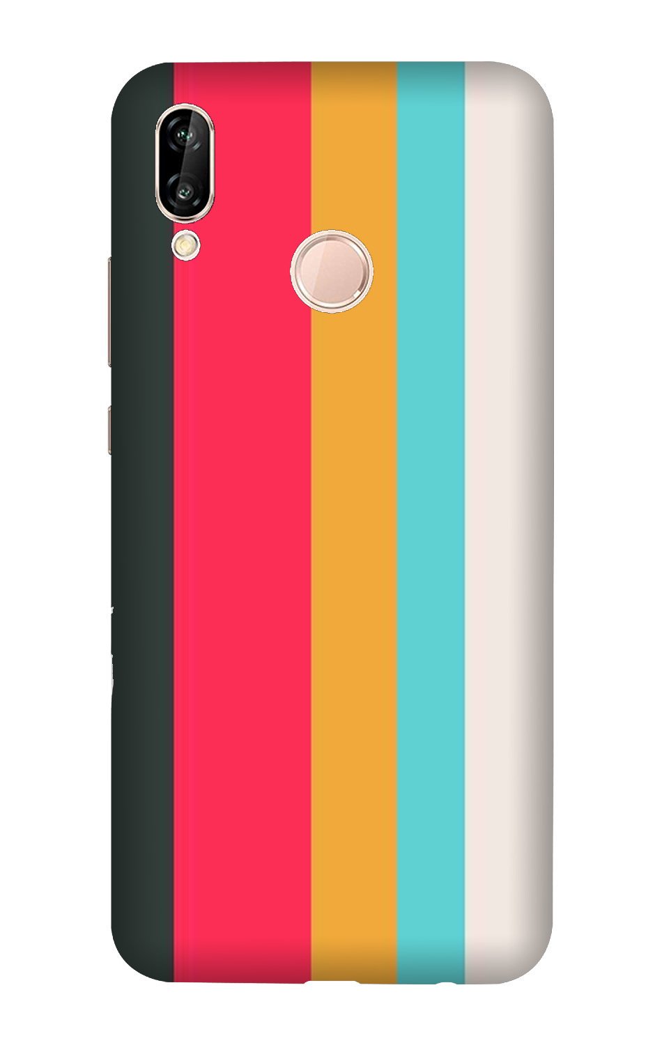 Color Pattern Mobile Back Case for Vivo X21 (Design - 369)