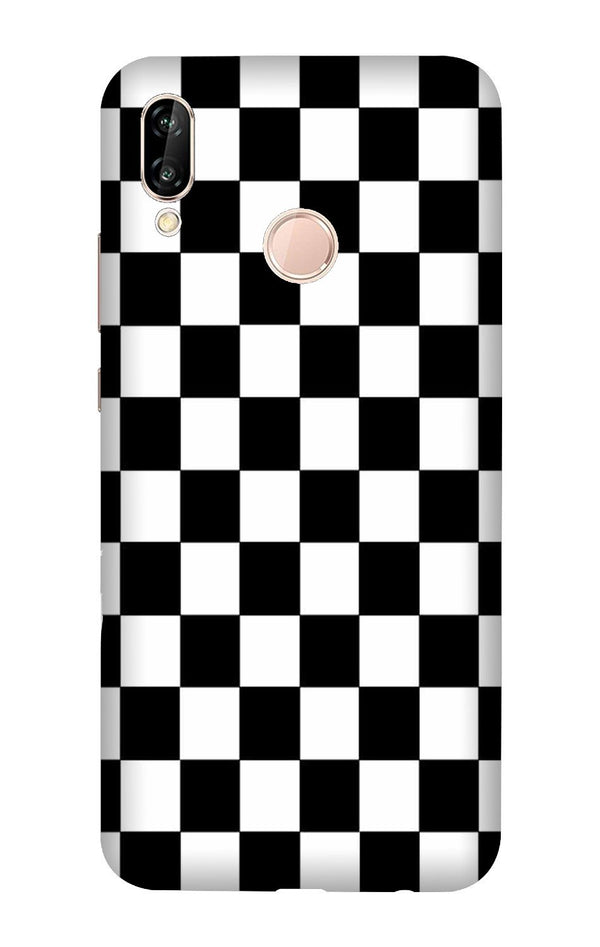 Black White Boxes Mobile Back Case for Xiaomi Redmi Note 7S (Design - 372)