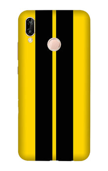 Black Yellow Pattern Mobile Back Case for Vivo X21 (Design - 377)