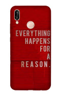 Everything Happens Reason Mobile Back Case for Vivo V9 Pro   (Design - 378)