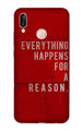 Everything Happens Reason Mobile Back Case for Vivo V9/Y85   (Design - 378)