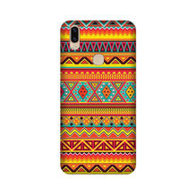 Zigzag line pattern Mobile Back Case for Vivo V9 pro (Design - 4)