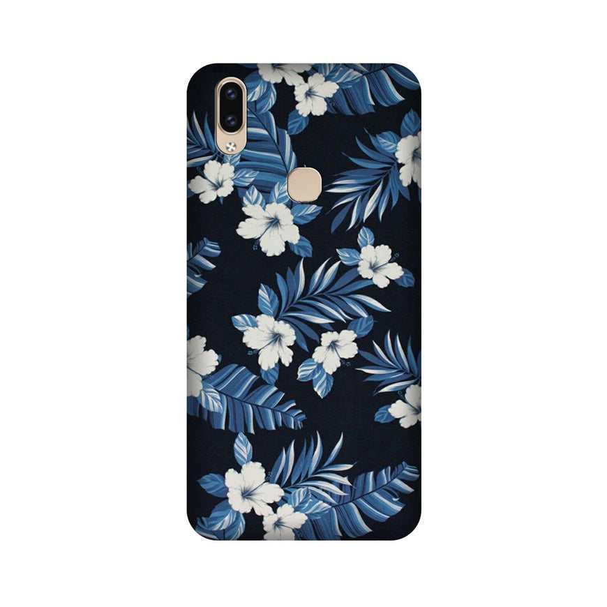 White flowers Blue Background2 Case for Vivo V9 pro