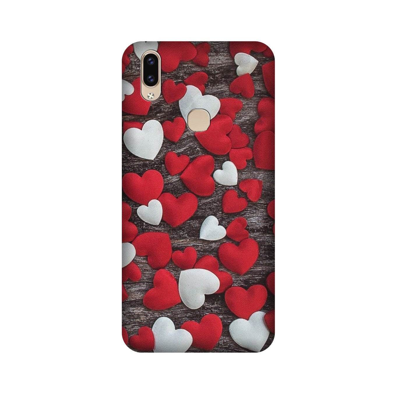 Red White Hearts Case for Vivo V9 pro(Design - 105)