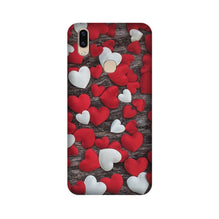 Red White Hearts Mobile Back Case for Vivo V9 pro  (Design - 105)