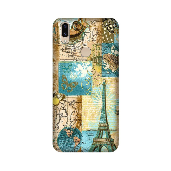 Travel Eiffel Tower Case for Vivo V9 pro (Design No. 206)