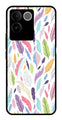 Colorful Feathers Metal Mobile Case for Vivo T2 Pro   (Design No -06)