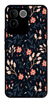 Floral Pattern Metal Mobile Case for Vivo T2 Pro