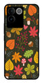 Leaves Design Metal Mobile Case for Vivo T2 Pro   (Design No -51)