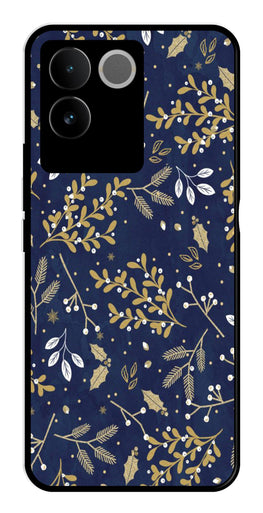 Floral Pattern  Metal Mobile Case for Vivo T2 Pro   (Design No -52)