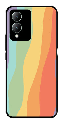 Muted Rainbow Metal Mobile Case for Vivo Y17s