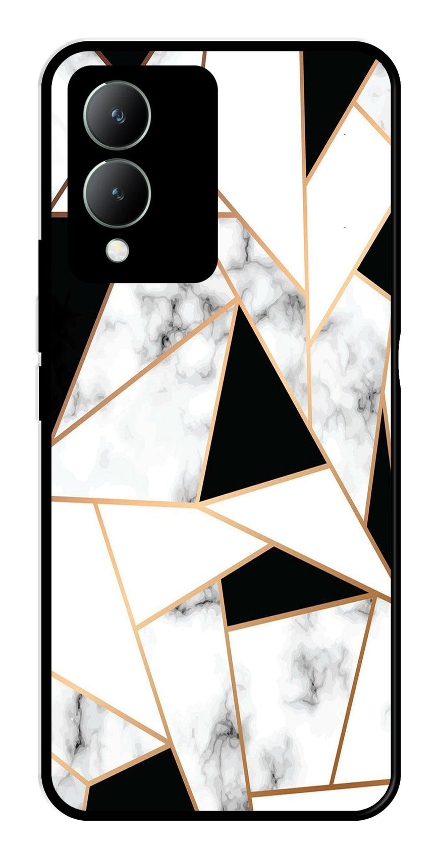 Marble Design2 Metal Mobile Case for Vivo Y17s   (Design No -08)