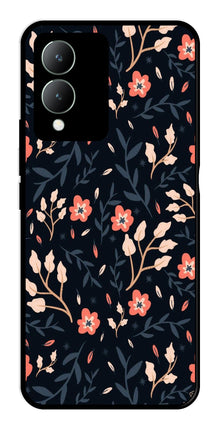 Floral Pattern Metal Mobile Case for Vivo Y17s