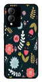 Floral Pattern2 Metal Mobile Case for Vivo Y17s   (Design No -12)